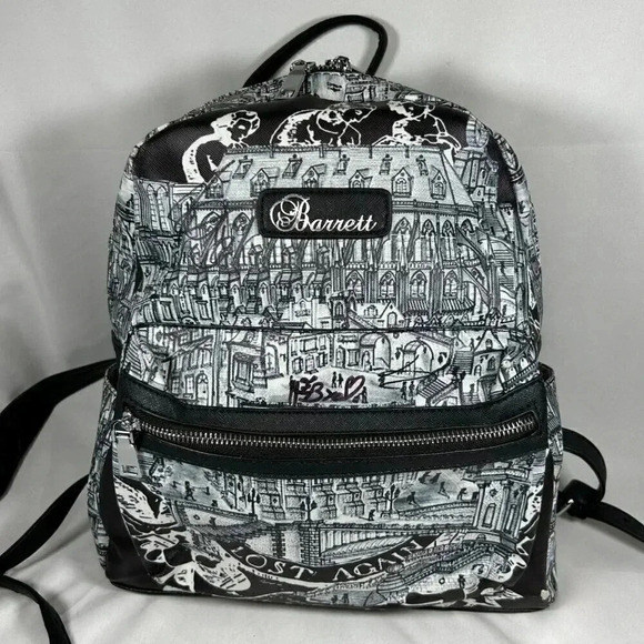 Barrett Love the Void Backpack Black White Adjustable “Lost Again” - Picture 1 of 8